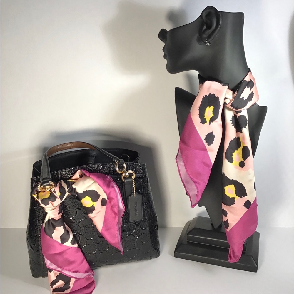 Pink Cheetah print scarf